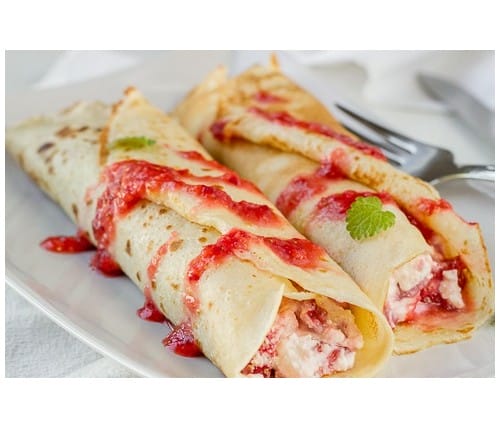 Naleśniki z prażonymi jabłkami